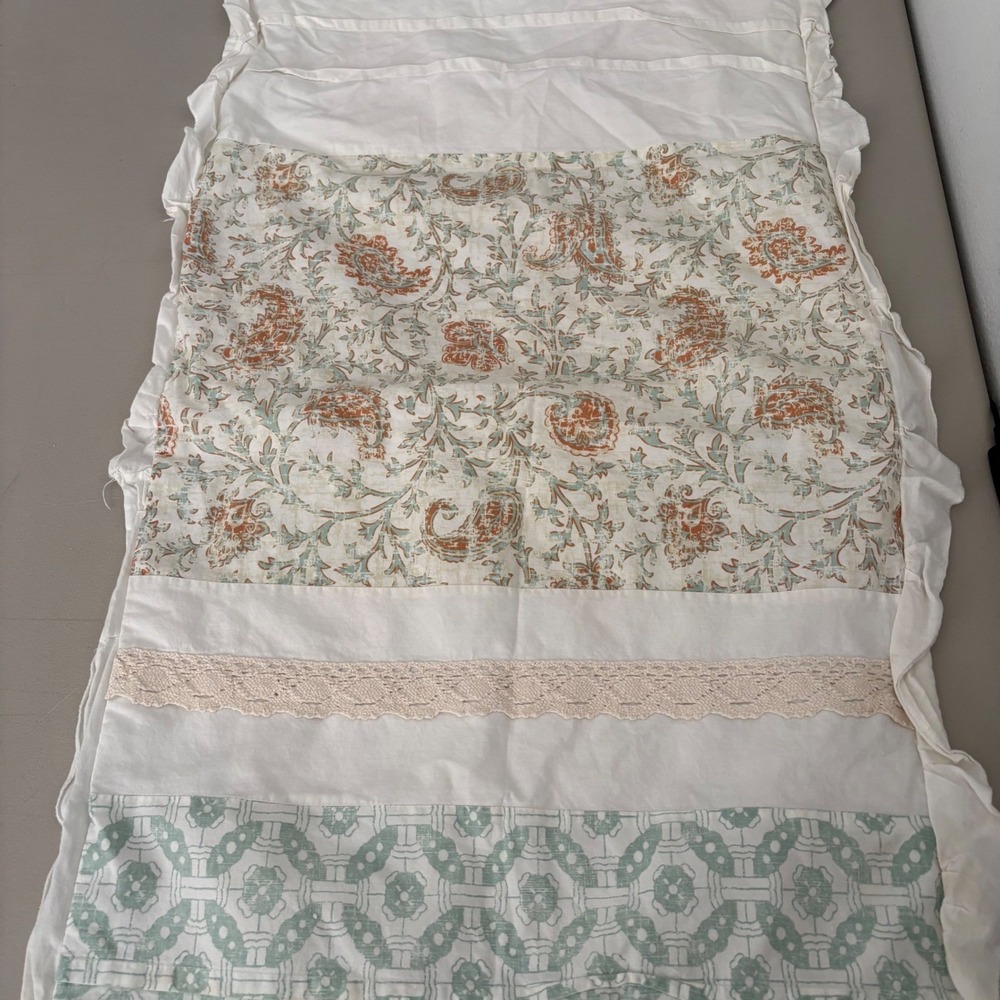 Madison Park Dawn Floral Patchwork King Comforter w/2 Shams Coral Grn Lace Trim - Picture 13 of 15